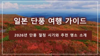 일본 단풍 여행 가이드｜2026년 단풍 절정 시기와 추천 명소 소개
