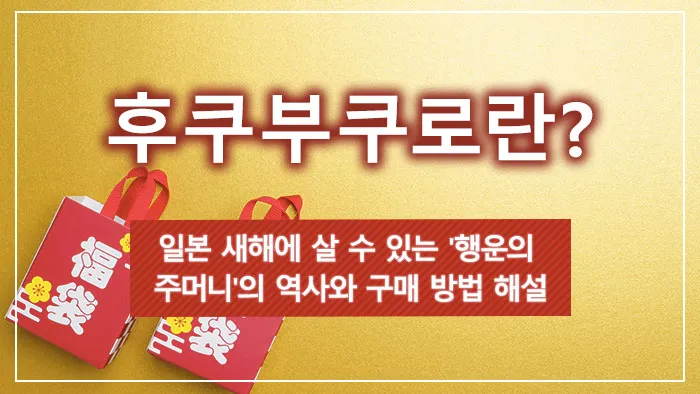 후쿠부쿠로란? 일본 새해에 살 수 있는 '행운의 주머니'의 역사와 구매 방법 해설